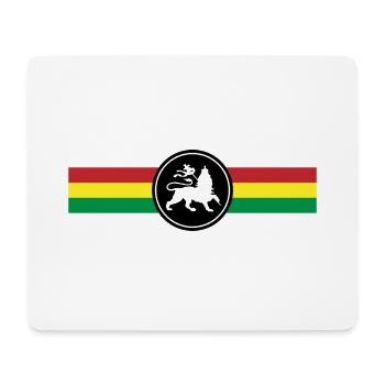Flagge Rasta Reggae Reggaeton Löwe - Mousepad (Querformat) - Weiß - Vorne