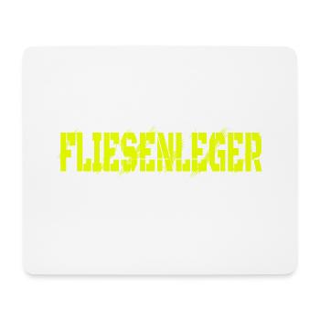 Fliesenleger Design - Mousepad (Querformat) - Weiß - Vorne