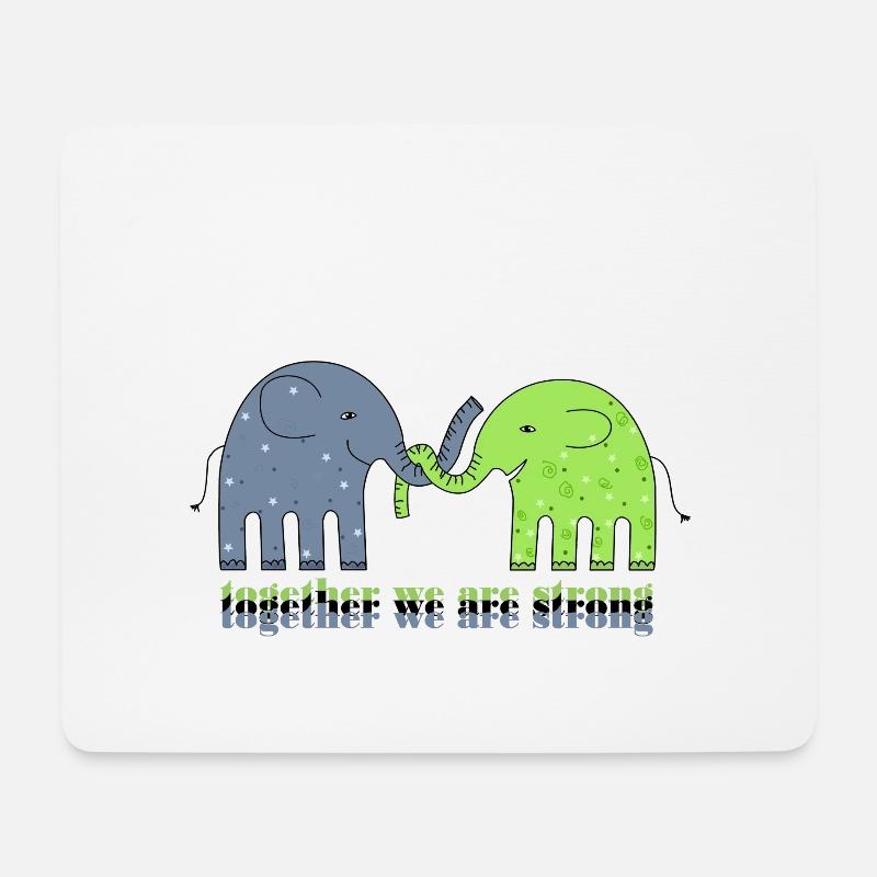Gemeinsam sind wir stark. - Mousepad (Querformat) - Weiß