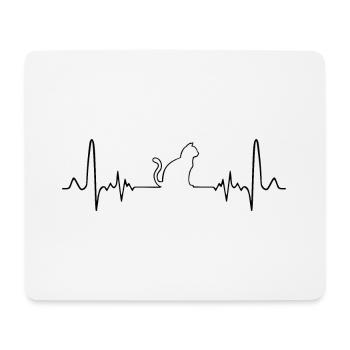 EKG cat - Mouse Pad (horizontal) - white - Front