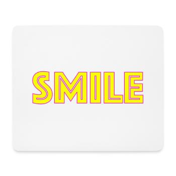 Neon Smile lettering - Mouse Pad (horizontal) - white - Front