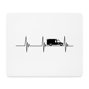 Ambulance Puls Urgences Cadeau - Tapis de souris (format paysage) - blanc - Devant