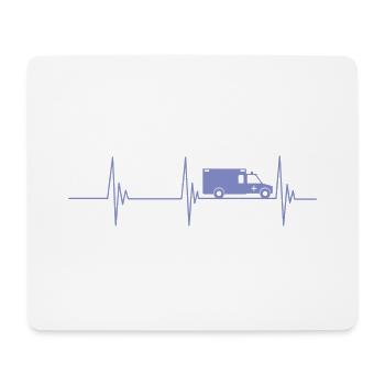 Ambulance Puls Urgences Cadeau - Tapis de souris (format paysage) - blanc - Devant