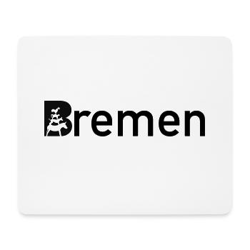 Bremen town sign skyline with Bremen Town Musician - Mouse Pad (horizontal) - white - Front