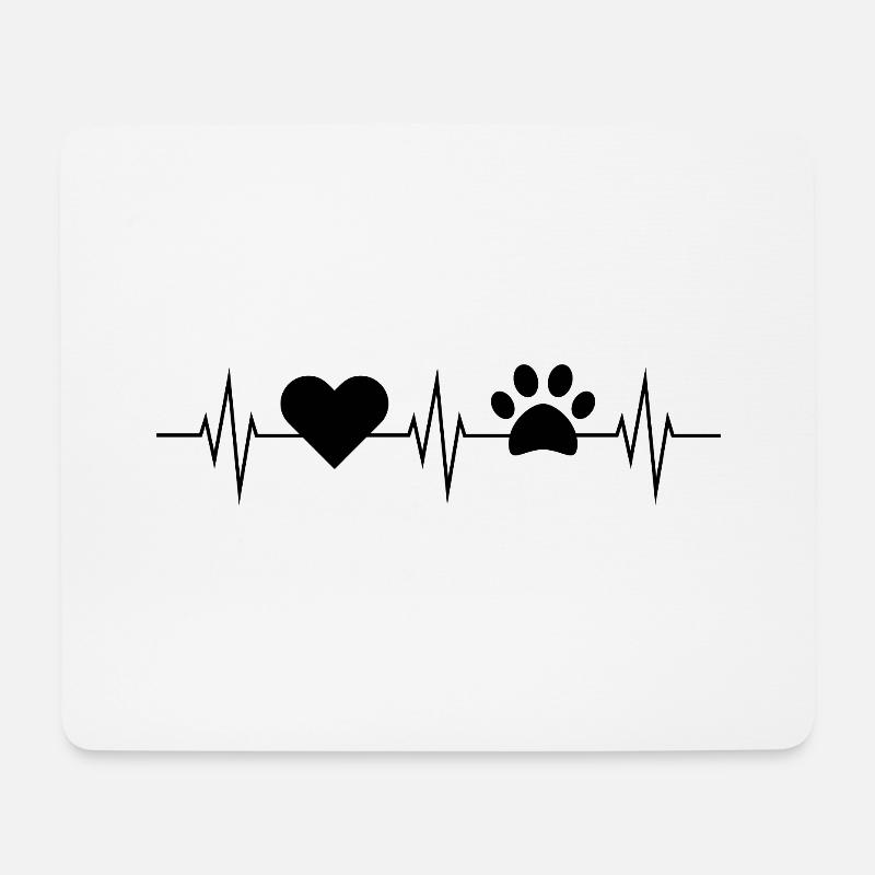 Katze puls Geschenk Haustiere Lustiges Tiere - Mousepad (Querformat) - Weiß