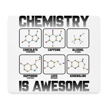 Chemistry Caffeine Alcohol Love Molecule Gift - Mouse Pad (horizontal) - white - Front