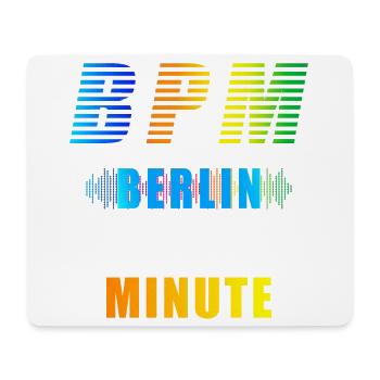EDM BPM Berlin Per Minute - Mouse Pad (horizontal) - white - Front