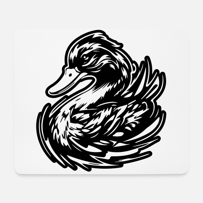 Duck animal - Mouse Pad (horizontal) - white