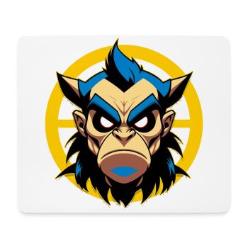 Evil man with horns - Mouse Pad (horizontal) - white - Front