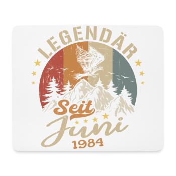 Legendär seit Juni 1984 - Geburtstag 1984 - Mousepad (Querformat) - Weiß - Vorne