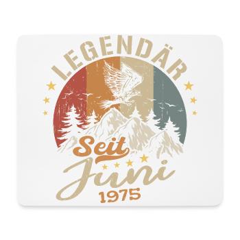 Legendär seit Juni 1975 - Geburtstag 1975 - Mousepad (Querformat) - Weiß - Vorne