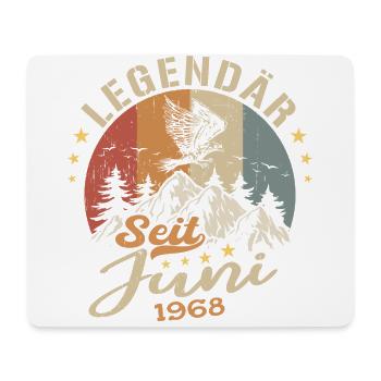 Legendär seit Juni 1968 - Geburtstag 1968 - Mousepad (Querformat) - Weiß - Vorne