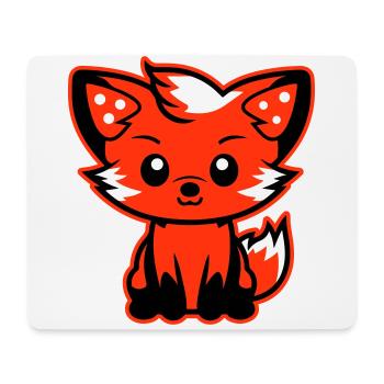 Bande dessinée Fox - Tapis de souris (format paysage) - blanc - Devant