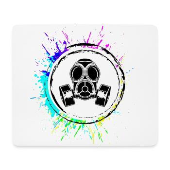 Icône de masque à gaz - Tapis de souris (format paysage) - blanc - Devant