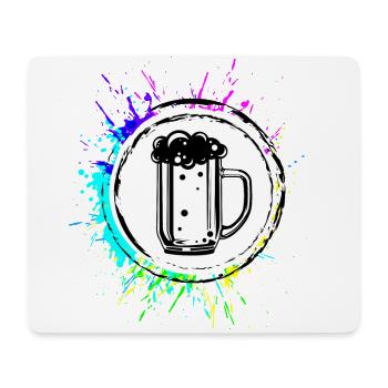 Chope à bière Verre à bière - Tapis de souris (format paysage) - blanc - Devant