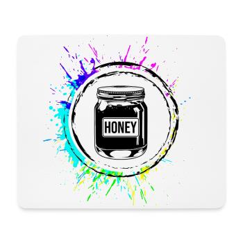 Honig symbol Imker - Mousepad (Querformat) - Weiß - Vorne