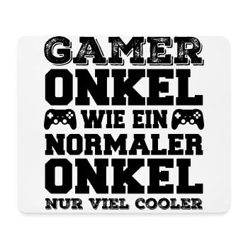Der Coole Gaming Onkel Gamer Zocker Geschenk - Mousepad (Querformat) - Weiß - Vorne