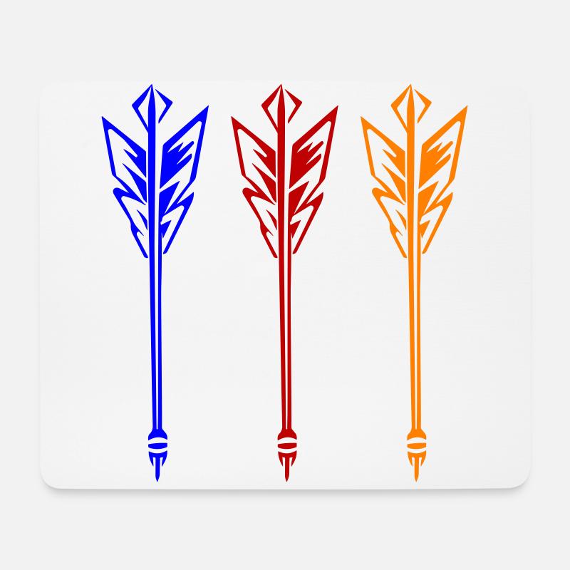 Darts Symbol Dartpfeil - Mousepad (Querformat) - Weiß