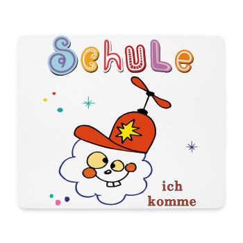 Schule Schulkind - Mousepad (Querformat) - Weiß - Vorne