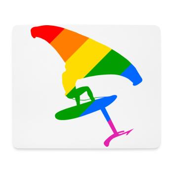 LGBTQ Pride Wingsurfing Design Gift - Mouse Pad (horizontal) - white - Front