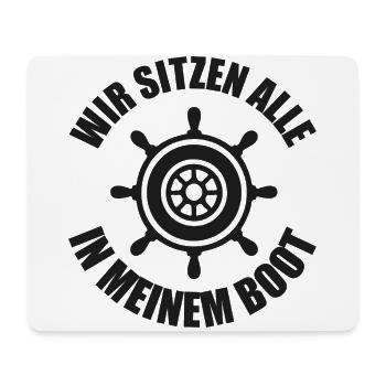 Motorboot Kapitän Boot Boote Seefahrt Geschenk - Mousepad (Querformat) - Weiß - Vorne