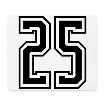 25 Number number - Mouse Pad (horizontal) - white - Front