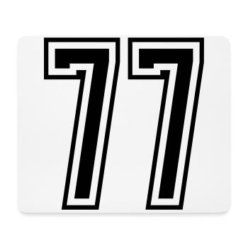 77 Number number - Mouse Pad (horizontal) - white - Front