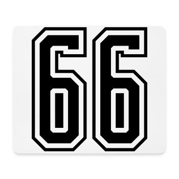 66 Zahl nummer - Mousepad (Querformat) - Weiß - Vorne