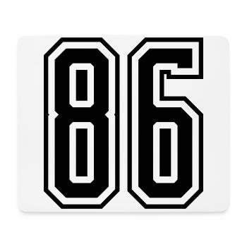 86 digit number - Mouse Pad (horizontal) - white - Front