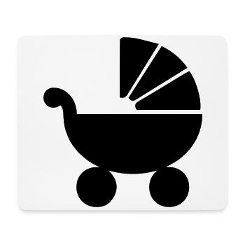 Kinderwagen baby - Mousepad (Querformat) - Weiß - Vorne