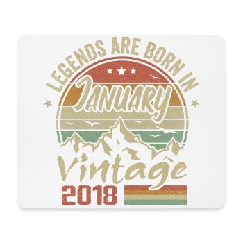 The Legends Were Born In January 2018 - 2018 - Mouse Pad (horizontal) - white - Front