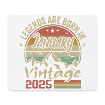 Die Legenden wurden im Januar 2025 - 2025 geboren - Mousepad (Querformat) - Weiß - Vorne