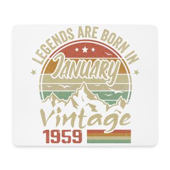 Die Legenden wurden im Januar 1959 - 1959 geboren - Mousepad (Querformat) - Weiß - Vorne