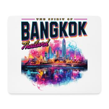 Bangkok, Thailand, Skyline, City, Asia, Neon, Colorful - Mouse Pad (horizontal) - white - Front