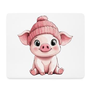 Pig Cute Cute Baby Kids Animal Cartoon - Mouse Pad (horizontal) - white - Front