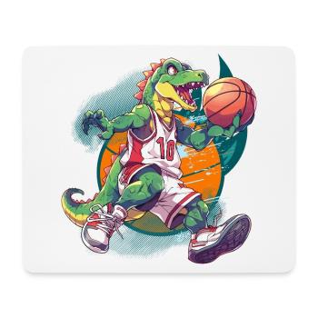 Basket-ball dinosaure T-Rex joueur de basket-ball - Tapis de souris (format paysage) - blanc - Devant