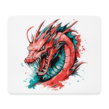 Drache Bunt Fantasie Magie Mystik Mythologie Kunst - Mousepad (Querformat) - Weiß - Vorne