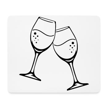 sekt glas icon - Mousepad (Querformat) - Weiß - Vorne