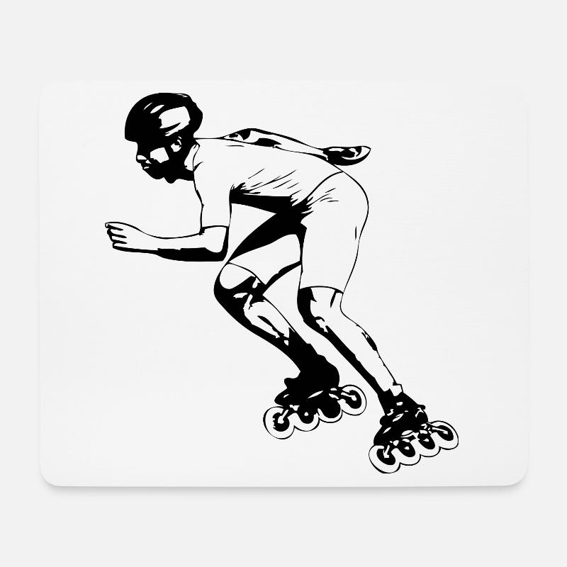 Inline skating - Inline skates - Mousepad (Querformat) - Weiß
