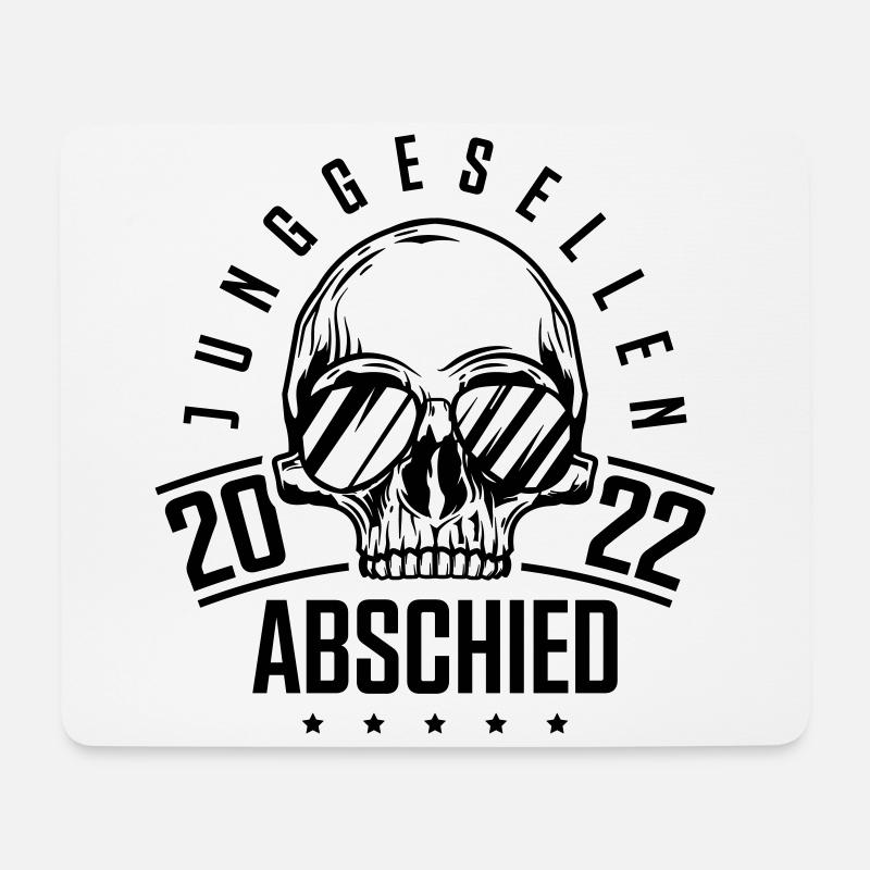 junggesellenabschied 2022 skelett - Mousepad (Querformat) - Weiß