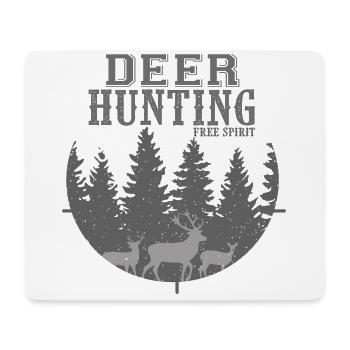 Jagd Hirschjäger cooles Geschenk Papa Opa - Mousepad (Querformat) - Weiß - Vorne