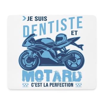 motard parfait dentiste parfait - Tapis de souris (format paysage) - blanc - Devant