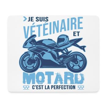 motard parfait vétéinaire parfait - Tapis de souris (format paysage) - blanc - Devant