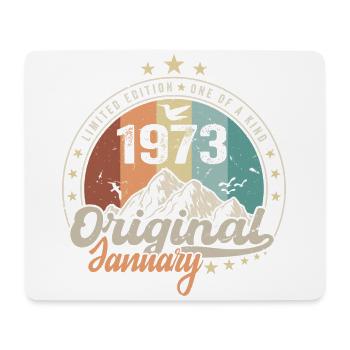 Vintage Retro Januar 1973 Geburtstagsgeschenk - Mousepad (Querformat) - Weiß - Vorne