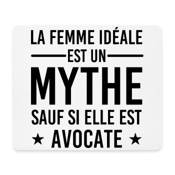 Femme Idéale est Avocate - Cadeau Humour Avocate - Tapis de souris (format paysage) - blanc - Devant