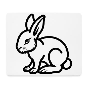 Hase Ostern - Mousepad (Querformat) - Weiß - Vorne