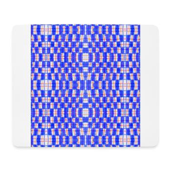 Mandala bleu - Tapis de souris (format paysage) - blanc - Devant