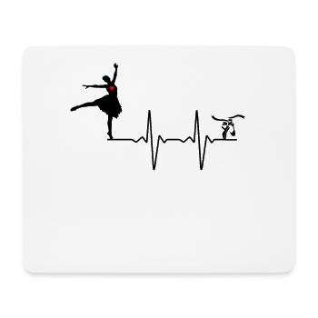 Ballett Ballerina Herzschlag Mädchen Geschenk - Mousepad (Querformat) - Weiß - Vorne