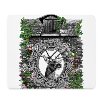 Stadl / Hirsch Design/ Bois/ Chasseurs/ Costume/ - Tapis de souris (format paysage) - blanc - Devant