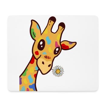 Girafe girafe girafe girafe cadeau - Tapis de souris (format paysage) - blanc - Devant